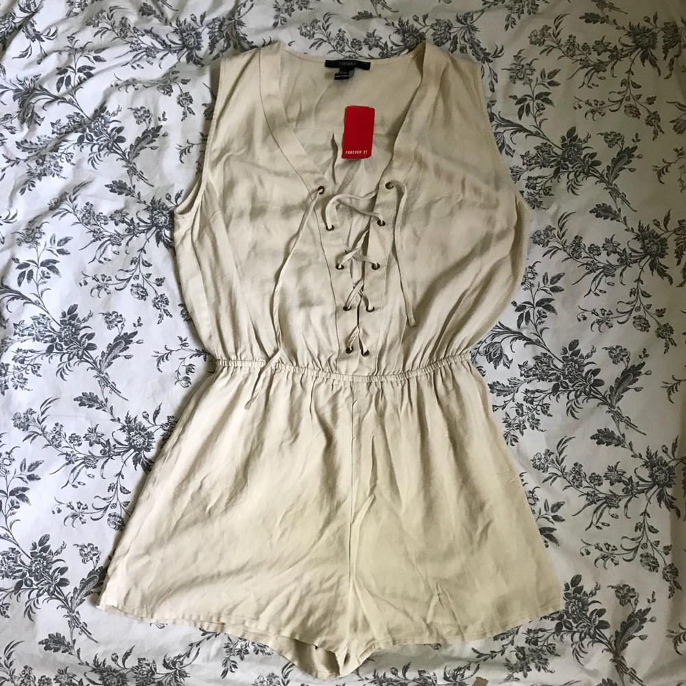 F21 Lace Up Romper
